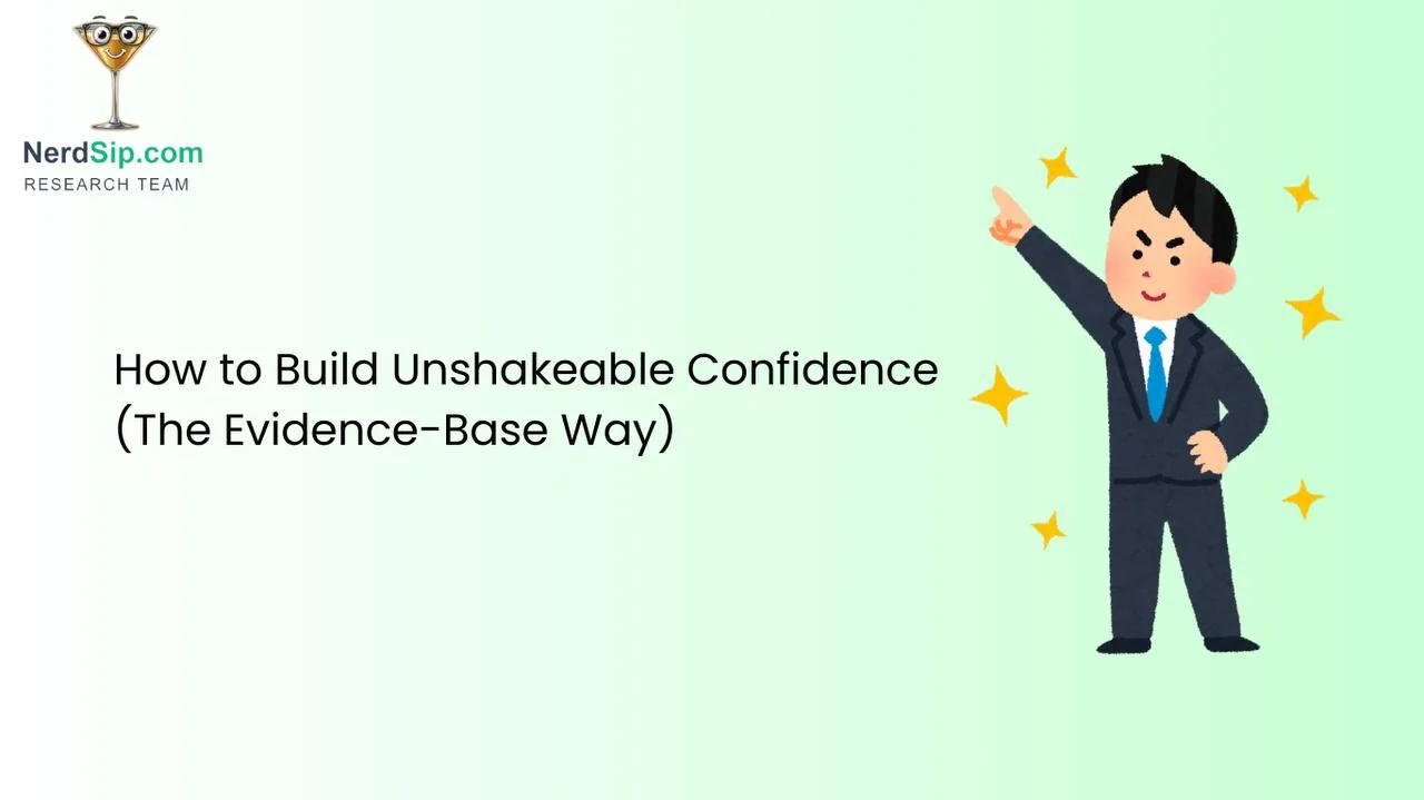 Person standing tall and composed in a social setting, radiating calm self-assurance