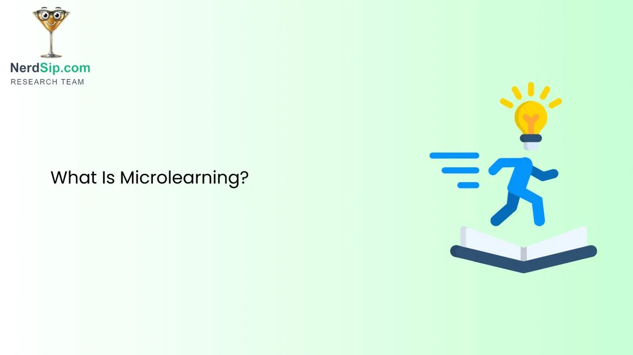 Smartphone mit kurzer Microlearning-Lektion und Fortschrittsanzeige